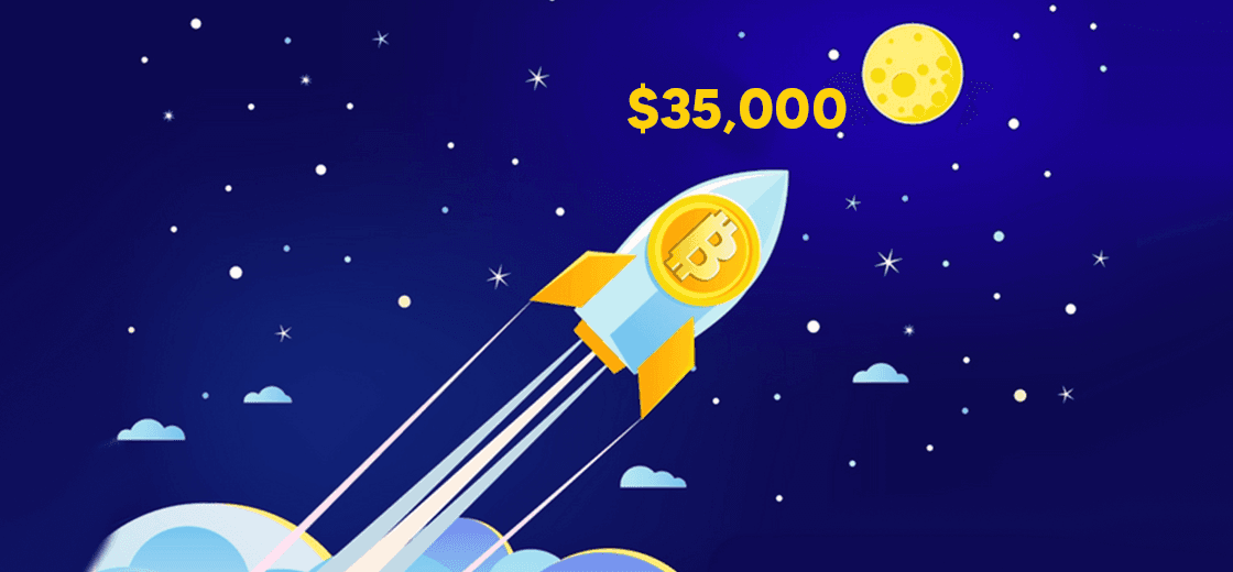 Bitcoin Touches New All-Time High Above $35,000