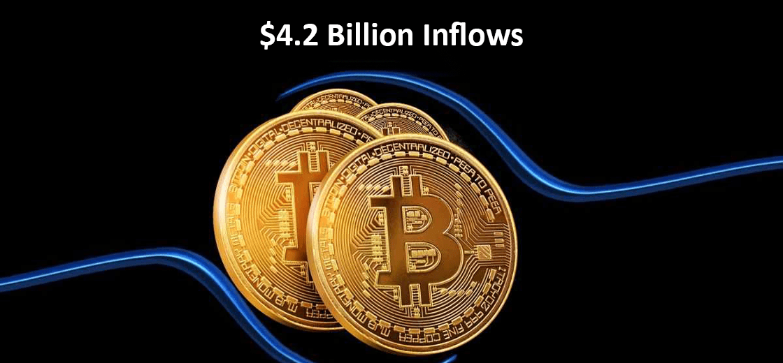 Institutional-Grade Cryptocurrency Product Hits $4.2 Billion Inflows: Report
