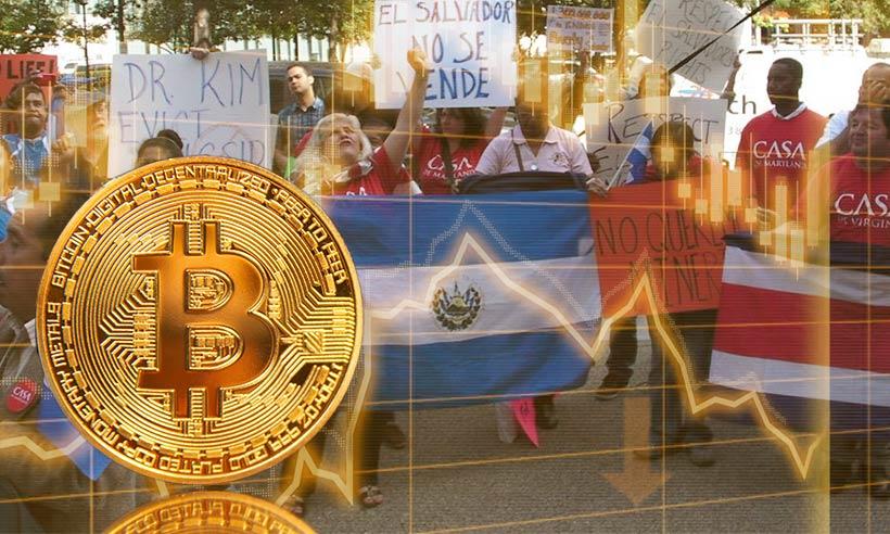 El Salvador Bitcoin Protests