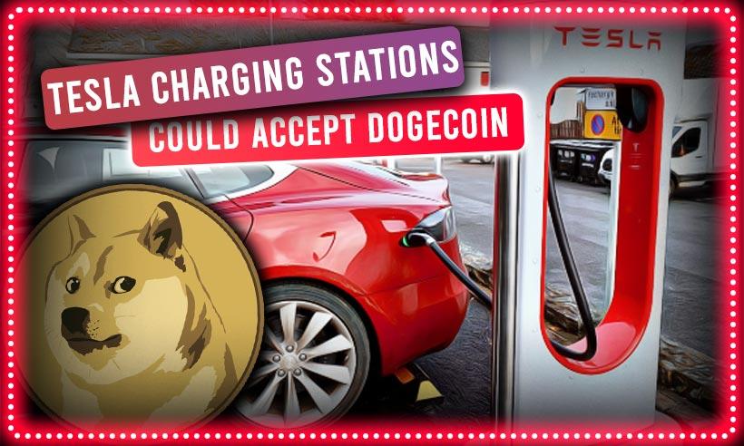 Tesla charging station Dogecoin