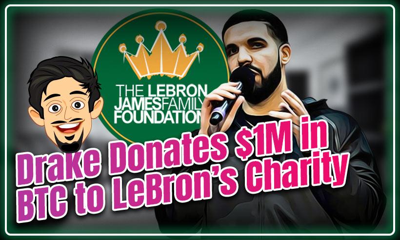 Drake Donates $1 Million in Bitcoin to LeBron’s Charity