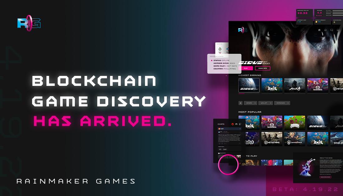 Rainmaker Games Launches The First Blockchain Gaming Discovery Platform