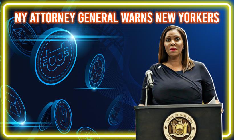 New York Attorney General Warns on Investing in Cryptocurrencies
