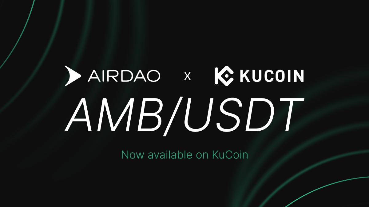 KuCoin lists AirDAO's $AMB token with a $USDT pair